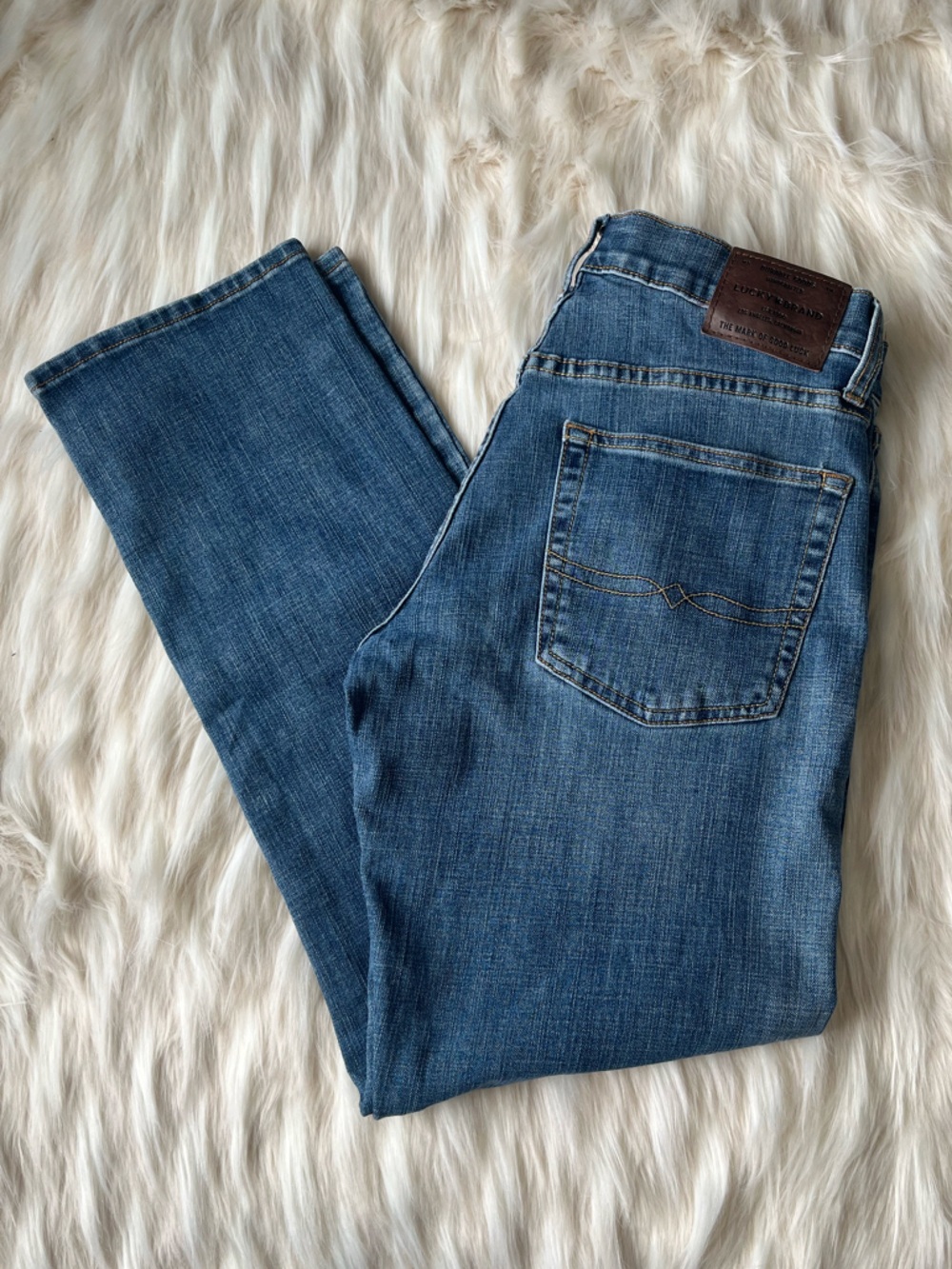 Lucky Brand 221 Straight Jeans Men's 31x30 Mid Rise Straight Leg Medium Wash